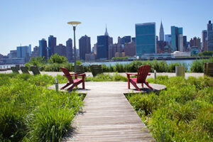 Green Space at Gantry State Plaza Park in Queens