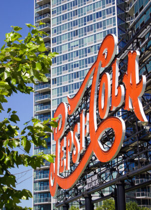 Famous Pepsi-Cola sign in Long Island City near the Cardinal Building