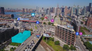 Overhead view of Long Island City in Queens
