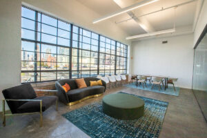A conference room layout in the Cardinal Building